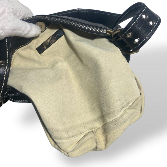 Vintage Mark Jacobs Black Genuine Leather Shoulder Hobo Bag Multi Pocket Purse - Picture 11 of 16